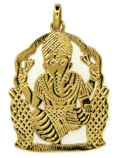 [56789] Pendentif GANESH gravé large